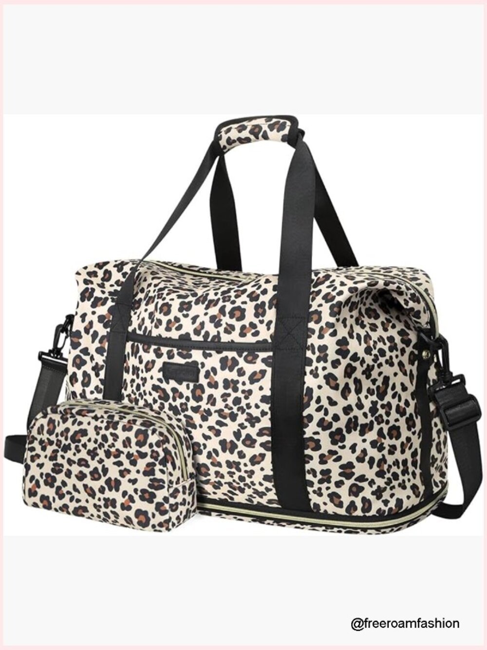 Expandable Waterproof Travel Duffle Bag with Toiletry Case Weekender Carry On